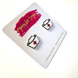 Nurse Hat Earrings