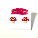 Vintage Style Mushroom Earrings