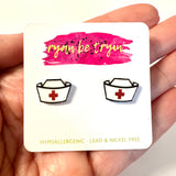 Nurse Hat Earrings