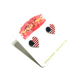 American Flag Heart Earrings