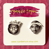 Biggie and Tupac Earrings