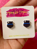 Police Badge Earrings