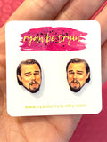 Leonardo Laughing Meme Earrings