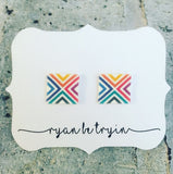 Geometric Print Earrings