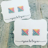 Geometric Print Earrings