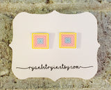 Geometric Rainbow Earrings