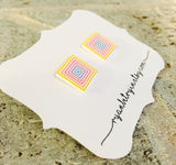 Geometric Rainbow Earrings
