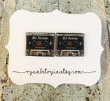 DJ Screw Gray Tape Earrings
