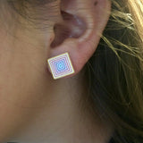Geometric Rainbow Earrings
