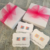 Geometric Rainbow Earrings