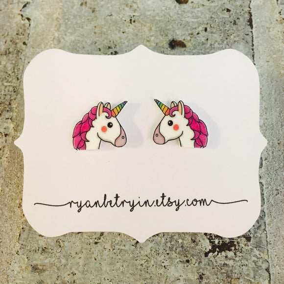 Unicorn Emoji Earrings
