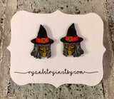 Vintage Witch Stud Earrings