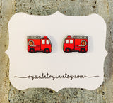 Firetruck Earrings