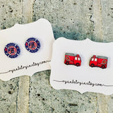 Firetruck Earrings