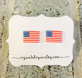 American Flag Stud Earrings