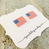 American Flag Stud Earrings