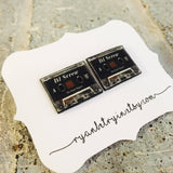 DJ Screw Gray Tape Earrings