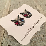 Galaxy Cat Stud Earrings