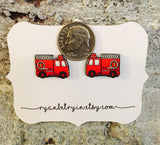 Firetruck Earrings