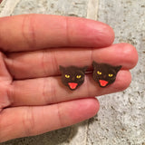 Black Cat Earrings