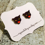 Black Cat Earrings