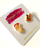 Santa & Rudolph Christmas Earrings