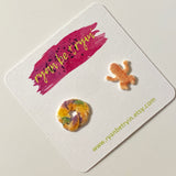 King Cake & Baby Mardi Gras Earrings