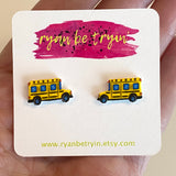 School Bus Earrings