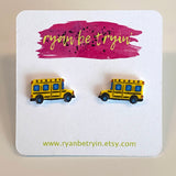 School Bus Earrings