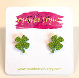 Four Leaf Clover St. Patrickās Day Earrings