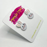 Easter Bunny Earrings - Pink
