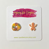 King Cake & Baby Mardi Gras Earrings