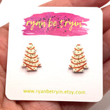 Christmas Tree Cake Earrings