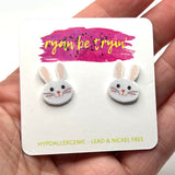 Easter Bunny Earrings - Pink