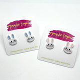 Easter Bunny Earrings - Blue