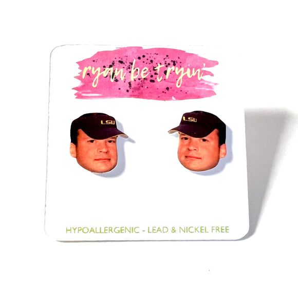 Lane Kiffin Tiger Earrings