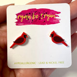 Red Cardinal Memorial Earrings