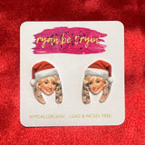 Holly Dolly Christmas Earrings