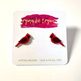 Red Cardinal Memorial Earrings