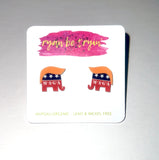 MAGA Republican Earrings