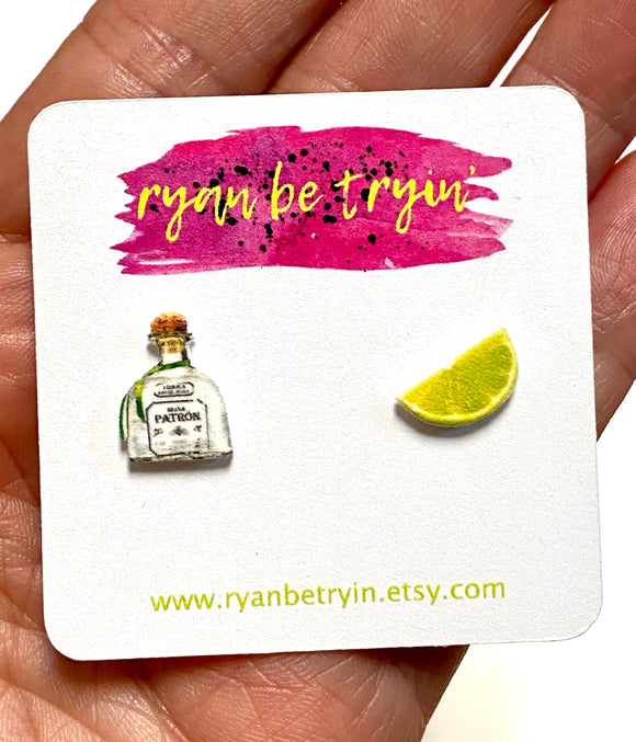 Tequila and Lime Earrings