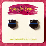 Police Badge Earrings
