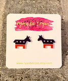 Democrat Donkey Earrings