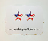 Star Spangled American Flag Stud Earrings
