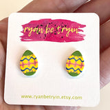 Easter Egg Earrings - Yellow