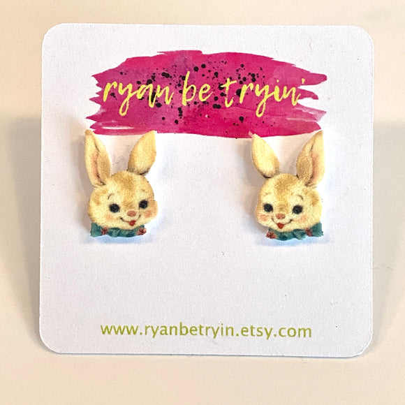 Vintage Easter Bunny Earrings