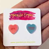 Candy Heart Valentine’s Earrings - BFF Friends Forever